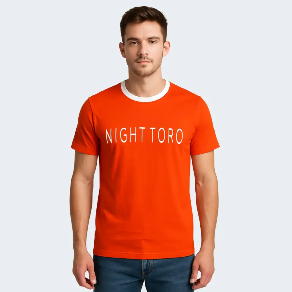 Round Neck Orange T-Shirt